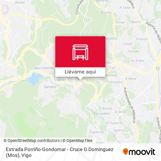 Mapa Estrada Porriño-Gondomar - Cruce G.Domínguez (Mos)
