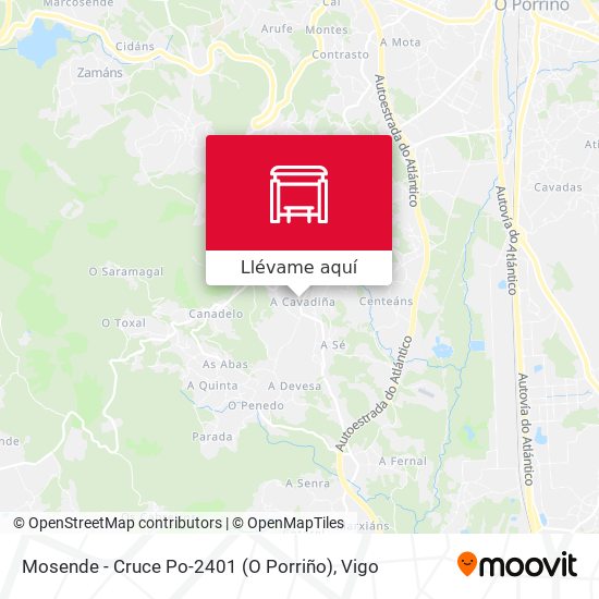 Mapa Mosende - Cruce Po-2401 (O Porriño)
