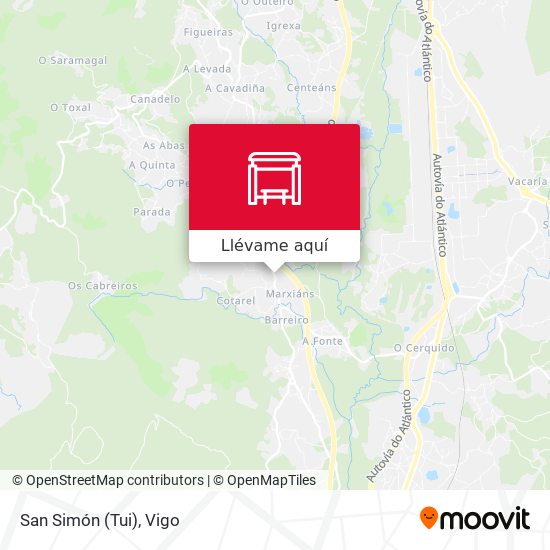 Mapa San Simón (Tui)