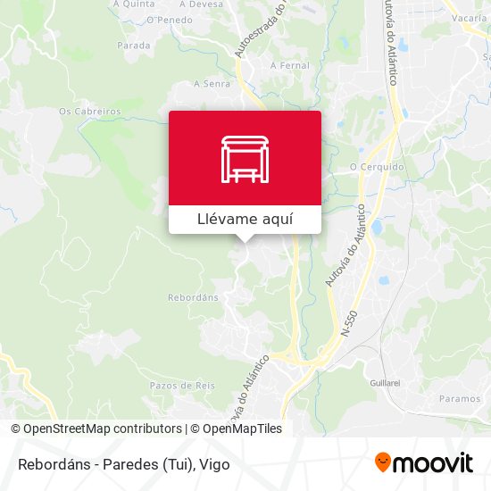 Mapa Rebordáns - Paredes (Tui)