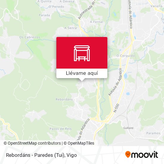 Mapa Rebordáns - Paredes (Tui)