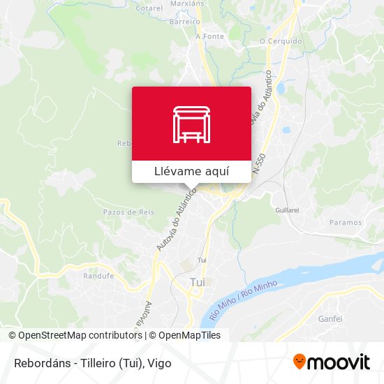 Mapa Rebordáns - Tilleiro (Tui)