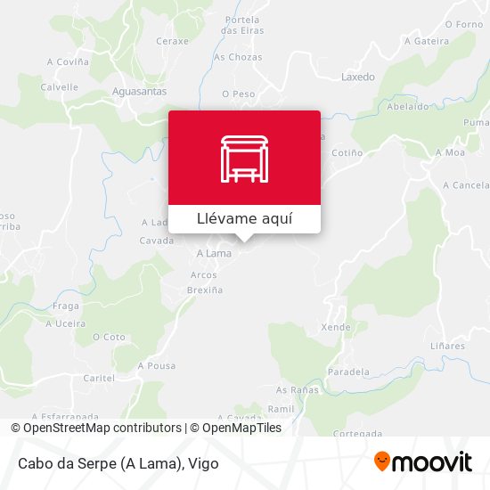Mapa Cabo da Serpe (A Lama)