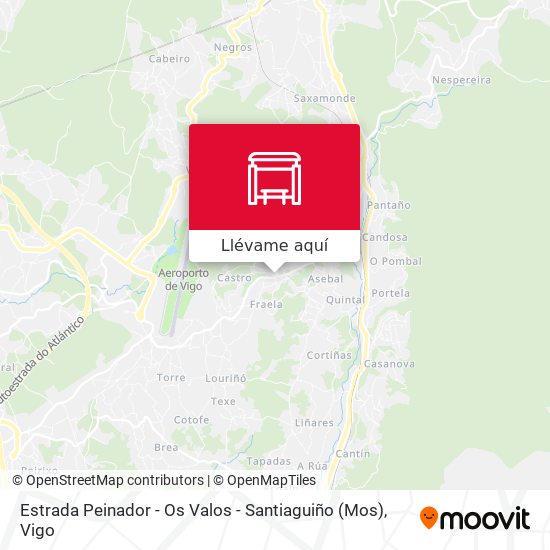 Mapa Estrada Peinador - Os Valos - Santiaguiño (Mos)