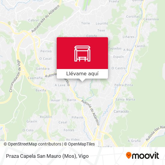 Mapa Praza Capela San Mauro (Mos)