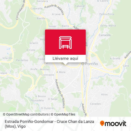 Mapa Estrada Porriño-Gondomar - Cruce Chan da Lanza (Mos)