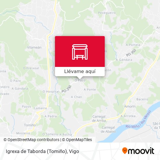 Mapa Igrexa de Taborda (Tomiño)