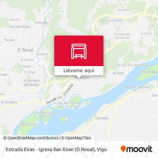 Mapa Estrada Eiras - Igrexa San Xoan (O Rosal)
