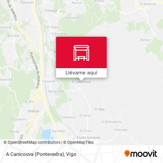 Mapa A Canicouva (Pontevedra)