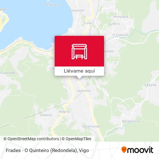Mapa Frades - O Quinteiro (Redondela)