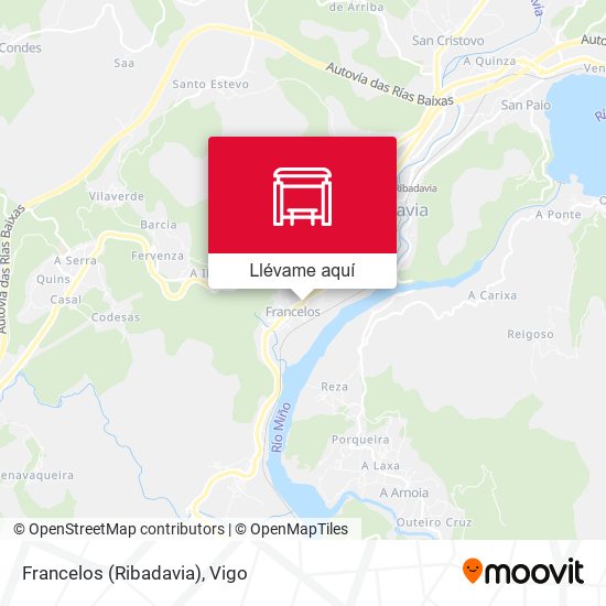 Mapa Francelos (Ribadavia)