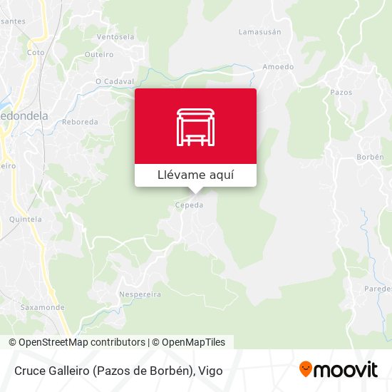 Mapa Cruce Galleiro (Pazos de Borbén)