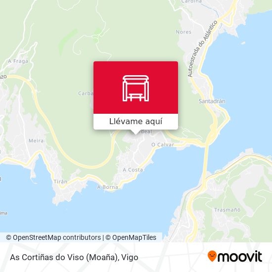 Mapa As Cortiñas do Viso (Moaña)