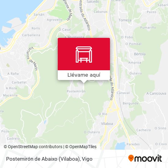 Mapa Postemirón de Abaixo (Vilaboa)