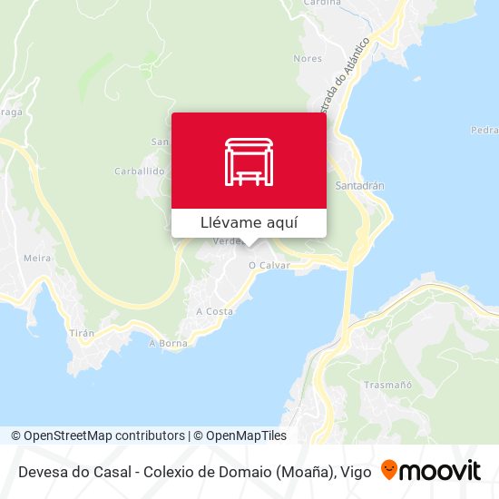 Mapa Devesa do Casal - Colexio de Domaio (Moaña)