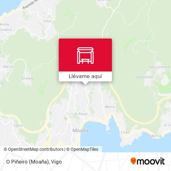 Mapa O Piñeiro (Moaña)
