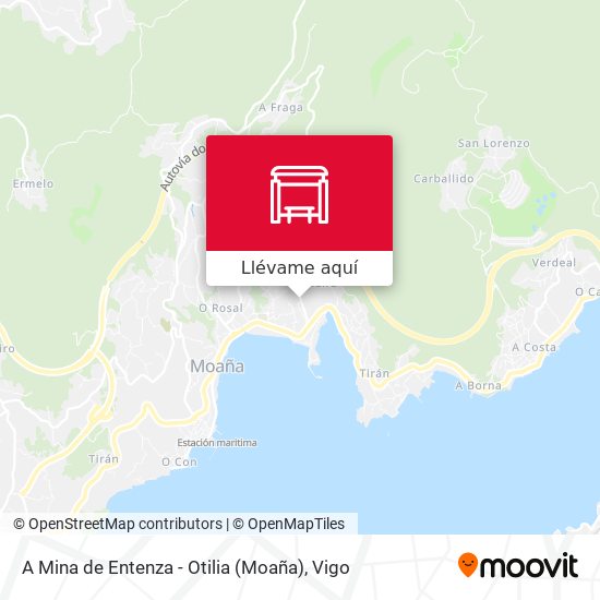 Mapa A Mina de Entenza - Otilia (Moaña)