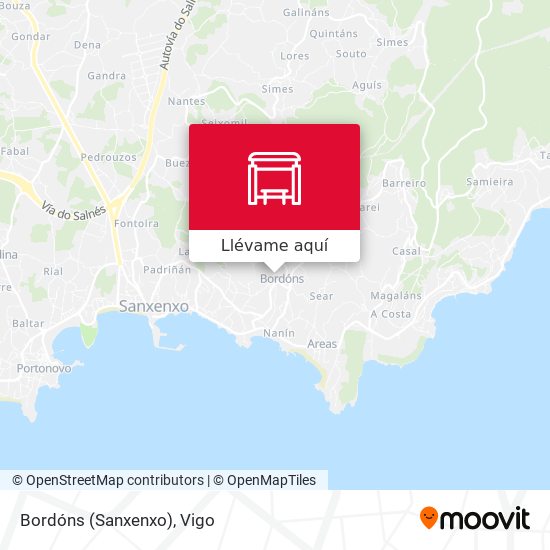Mapa Bordóns (Sanxenxo)
