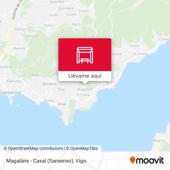 Mapa Magaláns - Casal (Sanxenxo)