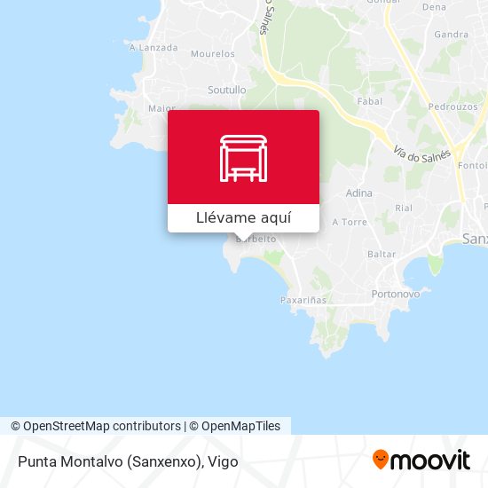 Mapa Punta Montalvo (Sanxenxo)
