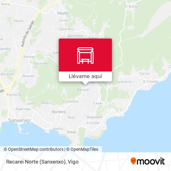 Mapa Recarei Norte (Sanxenxo)