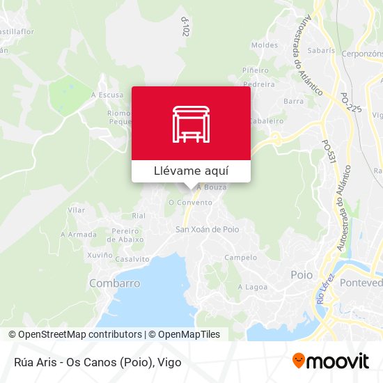 Mapa Rúa Aris - Os Canos (Poio)