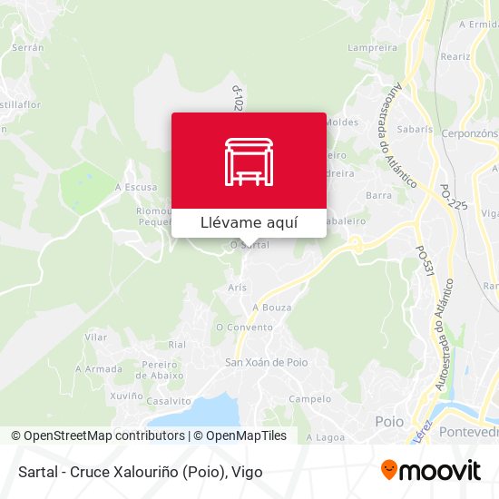 Mapa Sartal - Cruce Xalouriño (Poio)