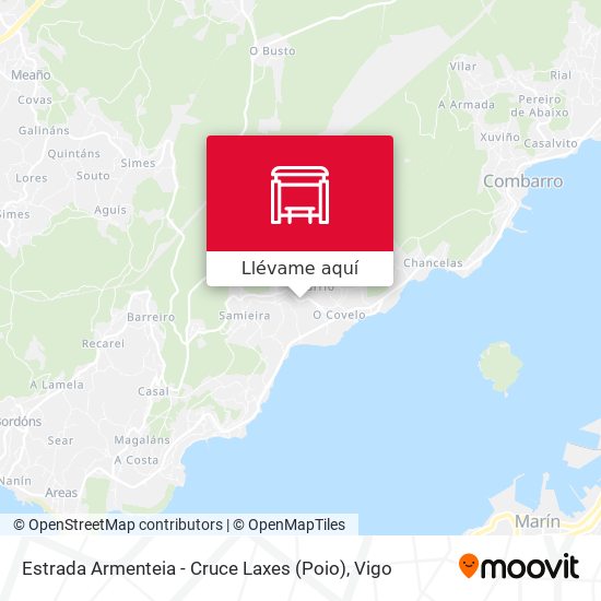 Mapa Estrada Armenteia - Cruce Laxes (Poio)