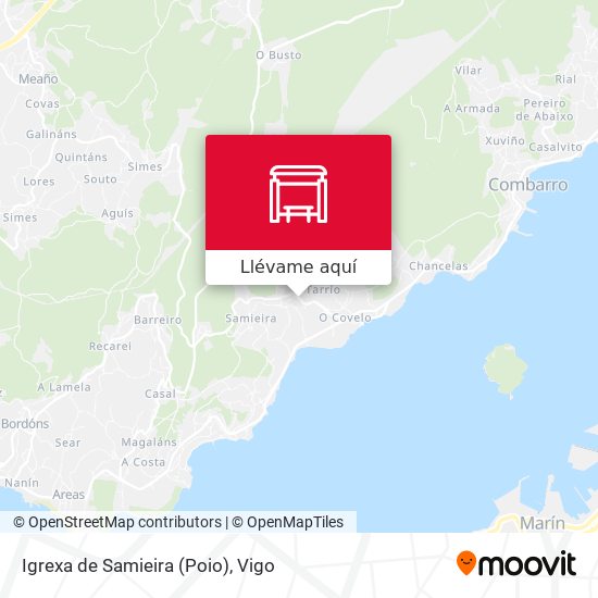 Mapa Igrexa de Samieira (Poio)