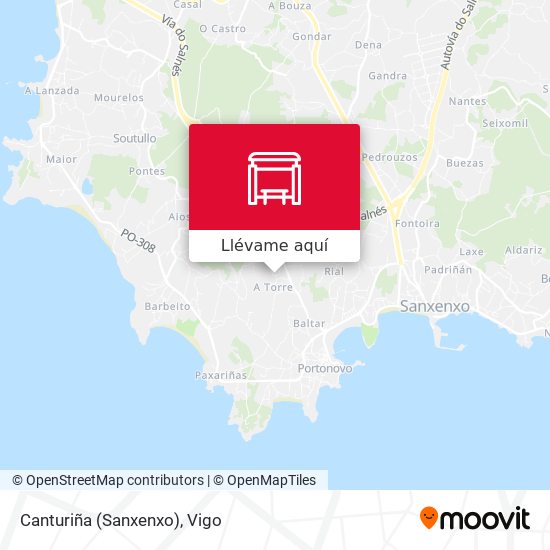 Mapa Canturiña (Sanxenxo)