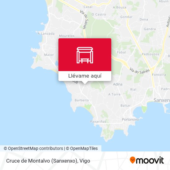 Mapa Cruce de Montalvo (Sanxenxo)