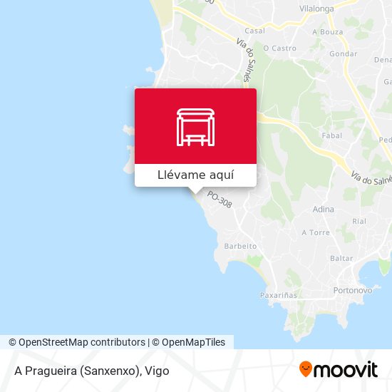 Mapa A Pragueira (Sanxenxo)