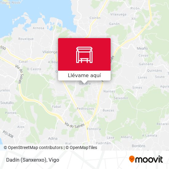 Mapa Dadín (Sanxenxo)