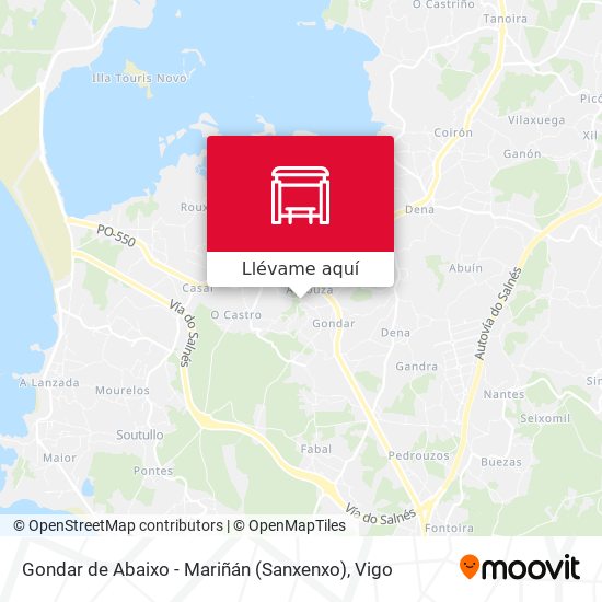 Mapa Gondar de Abaixo - Mariñán (Sanxenxo)