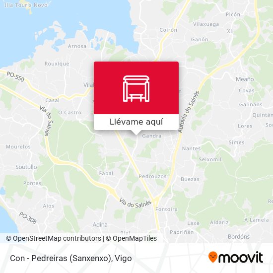 Mapa Con - Pedreiras (Sanxenxo)