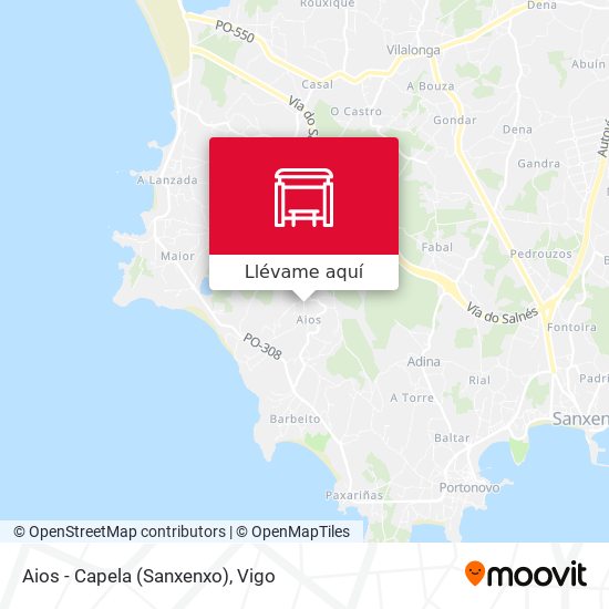 Mapa Aios - Capela (Sanxenxo)