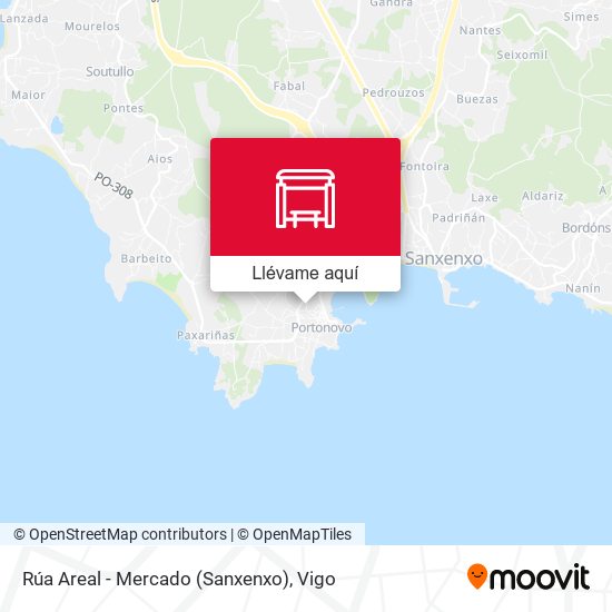Mapa Rúa Areal - Mercado (Sanxenxo)