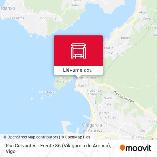 Mapa Rua Cervantes - Frente 86 (Vilagarcía de Arousa)