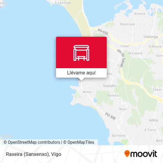 Mapa Raxeira (Sanxenxo)