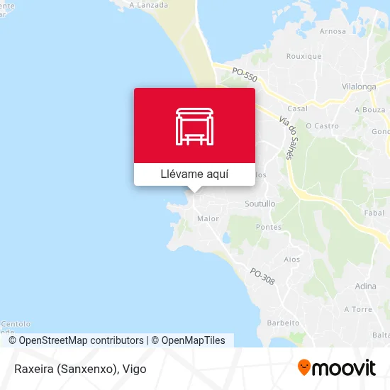 Mapa Raxeira (Sanxenxo)