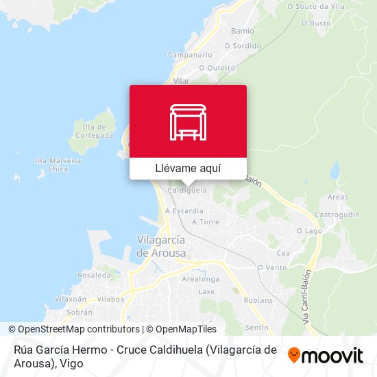 Mapa Rúa García Hermo - Cruce Caldihuela (Vilagarcía de Arousa)