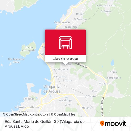 Mapa Rúa Santa María de Guillán, 30 (Vilagarcía de Arousa)
