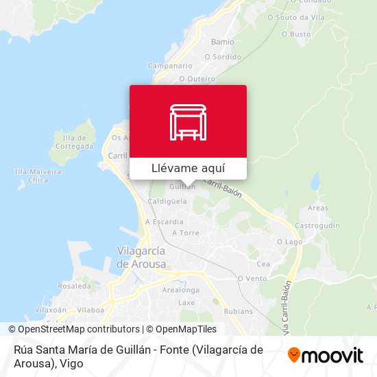 Mapa Rúa Santa María de Guillán - Fonte (Vilagarcía de Arousa)