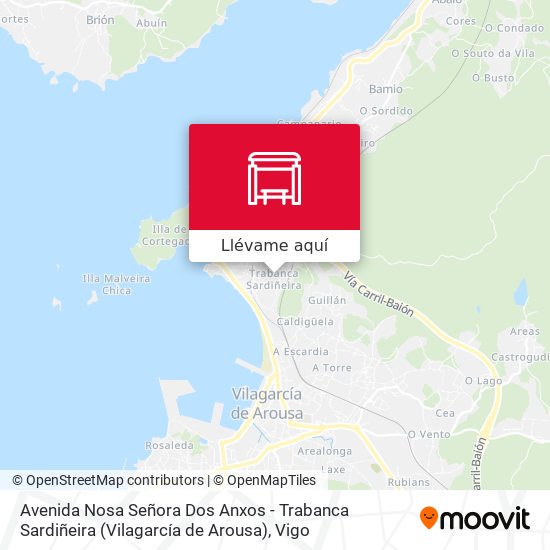 Mapa Avenida Nosa Señora Dos Anxos - Trabanca Sardiñeira (Vilagarcía de Arousa)