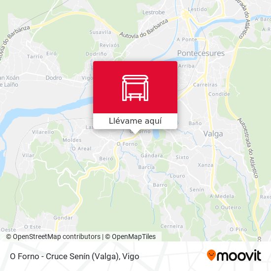 Mapa O Forno - Cruce Senín (Valga)