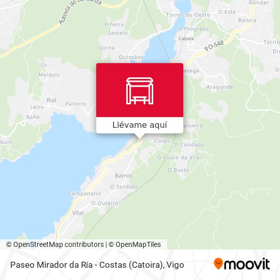 Mapa Paseo Mirador da Ría - Costas (Catoira)