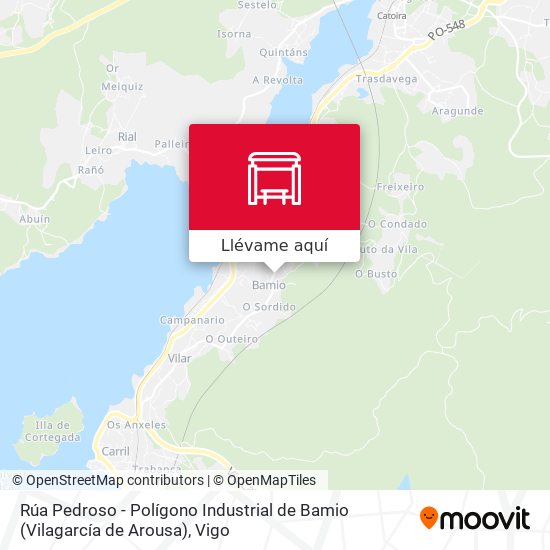 Mapa Rúa Pedroso - Polígono Industrial de Bamio (Vilagarcía de Arousa)