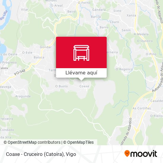 Mapa Coaxe - Cruceiro (Catoira)