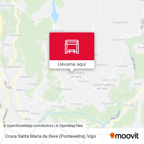 Mapa Cruce Santa María de Xeve (Pontevedra)