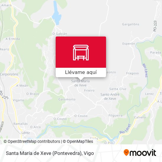Mapa Santa María de Xeve (Pontevedra)